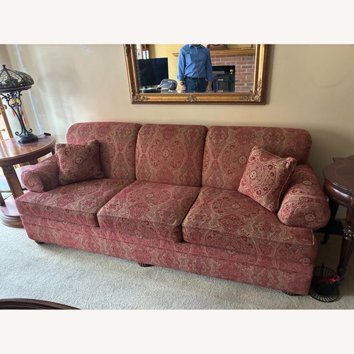 Used Ethan Allen Red 3+ Seater Sofa for sale on AptDeco
