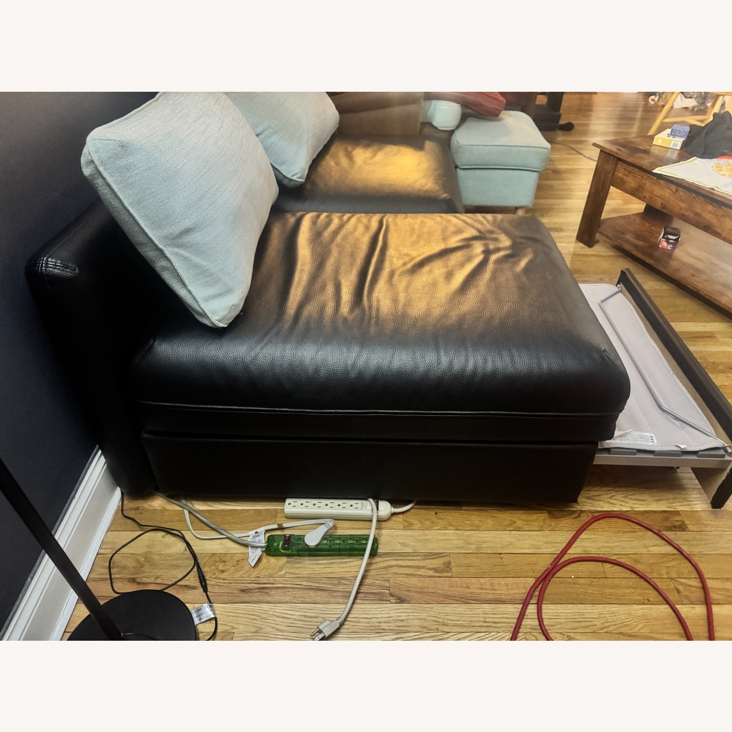 IKEA Valentua Black Faux Leather Set - image-4