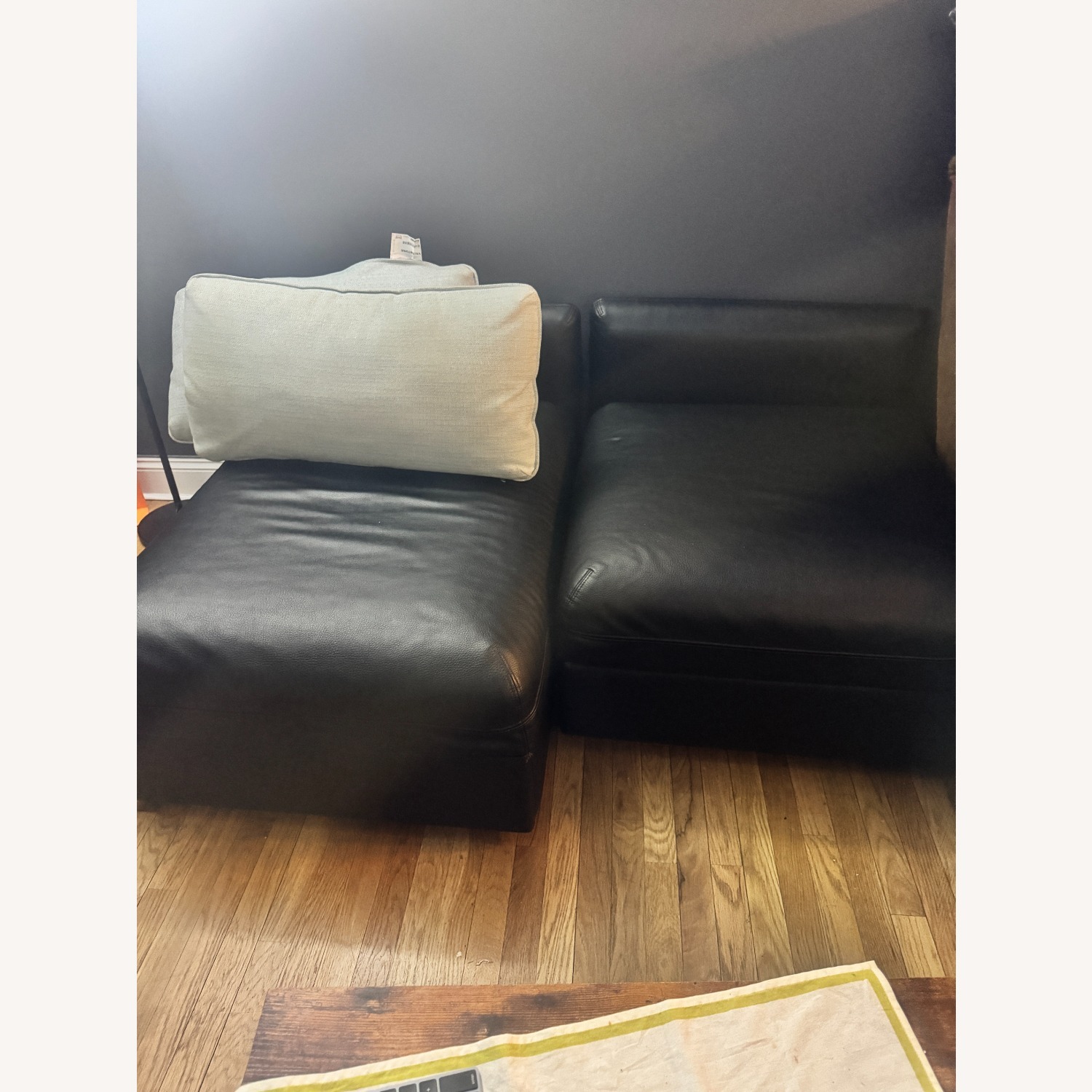 IKEA Valentua Black Faux Leather Set - image-1