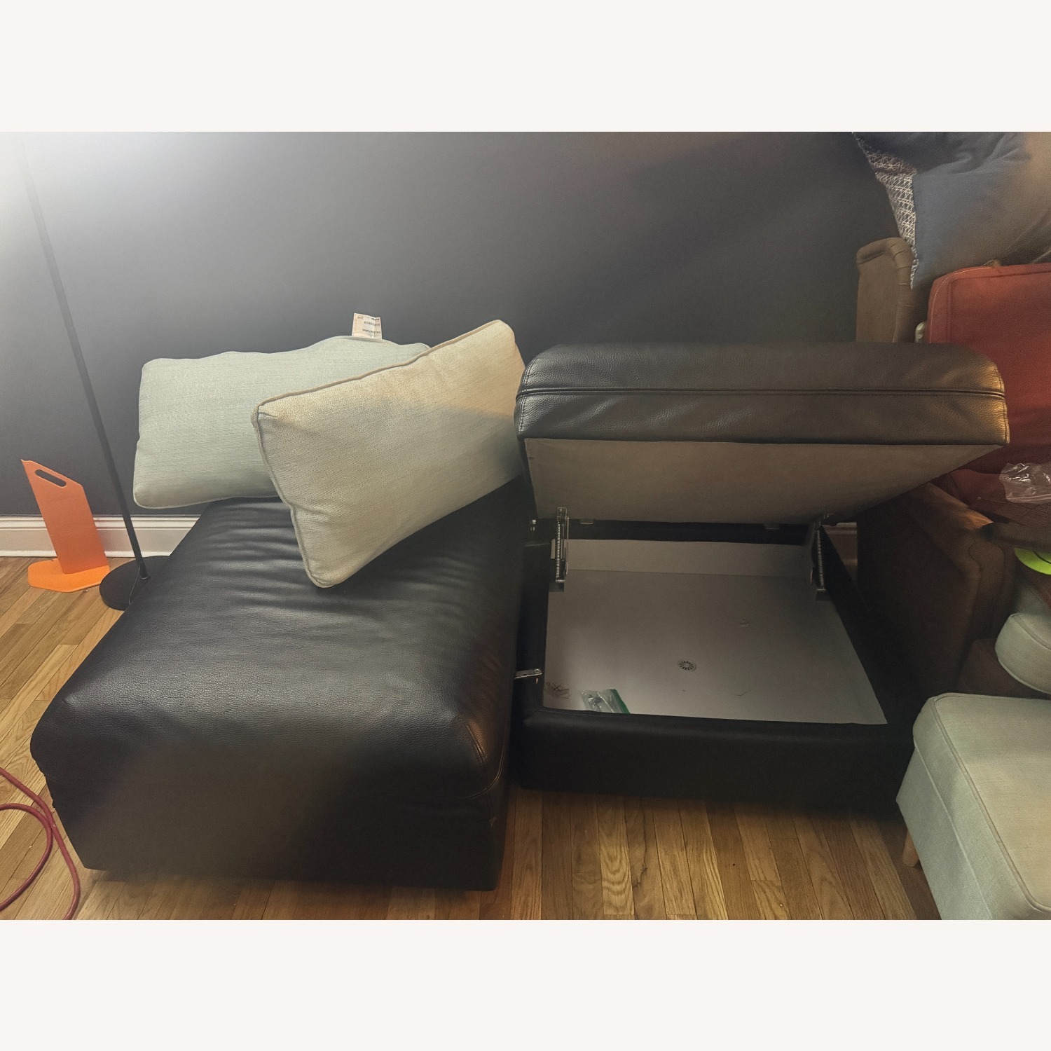 IKEA Valentua Black Faux Leather Set - image-2