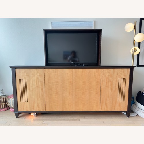 Used Vintage/Antique Dark Brown Wood Media Storage for sale on AptDeco