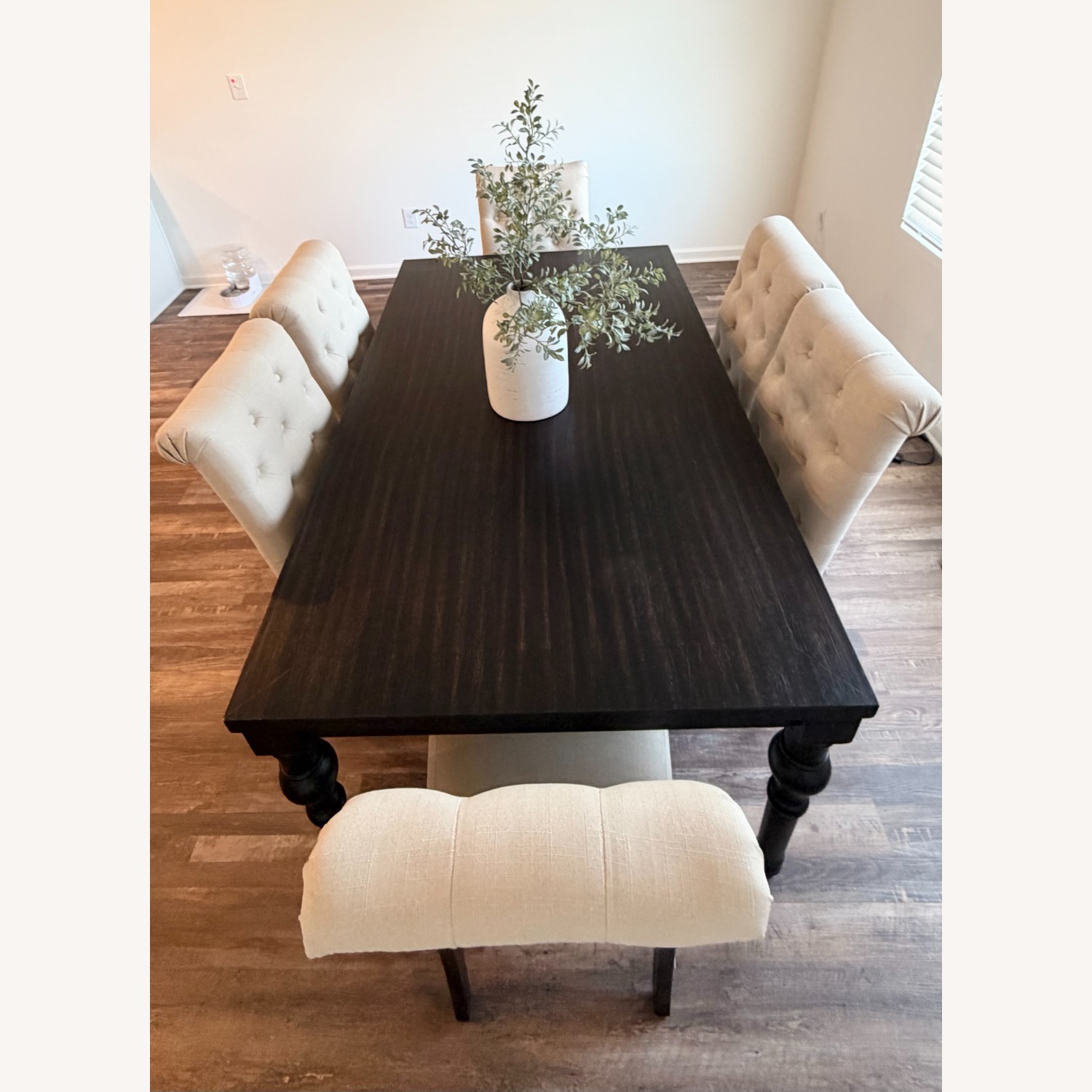 17 Stories Black Wood Blend Dining Table - image-1