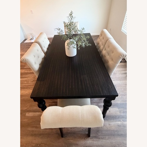 Used 17 Stories Black Wood Blend Dining Table for sale on AptDeco