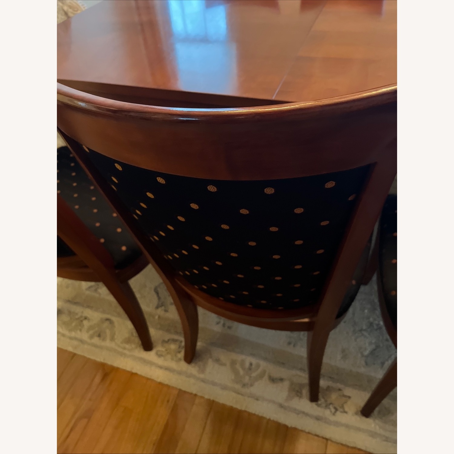 Ethan Allen Medallion Dark Brown Wood Dining Set - image-15