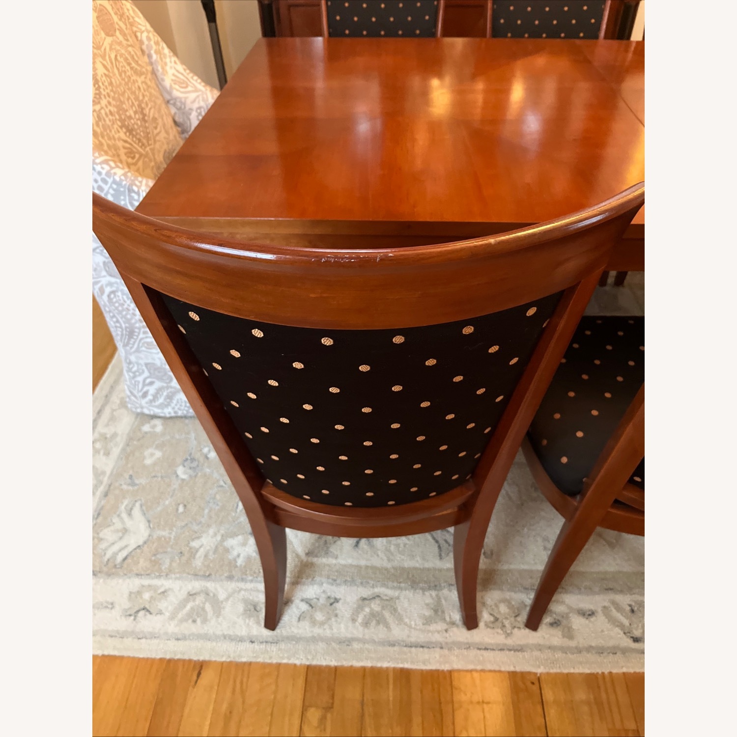 Ethan Allen Medallion Dark Brown Wood Dining Set - image-10
