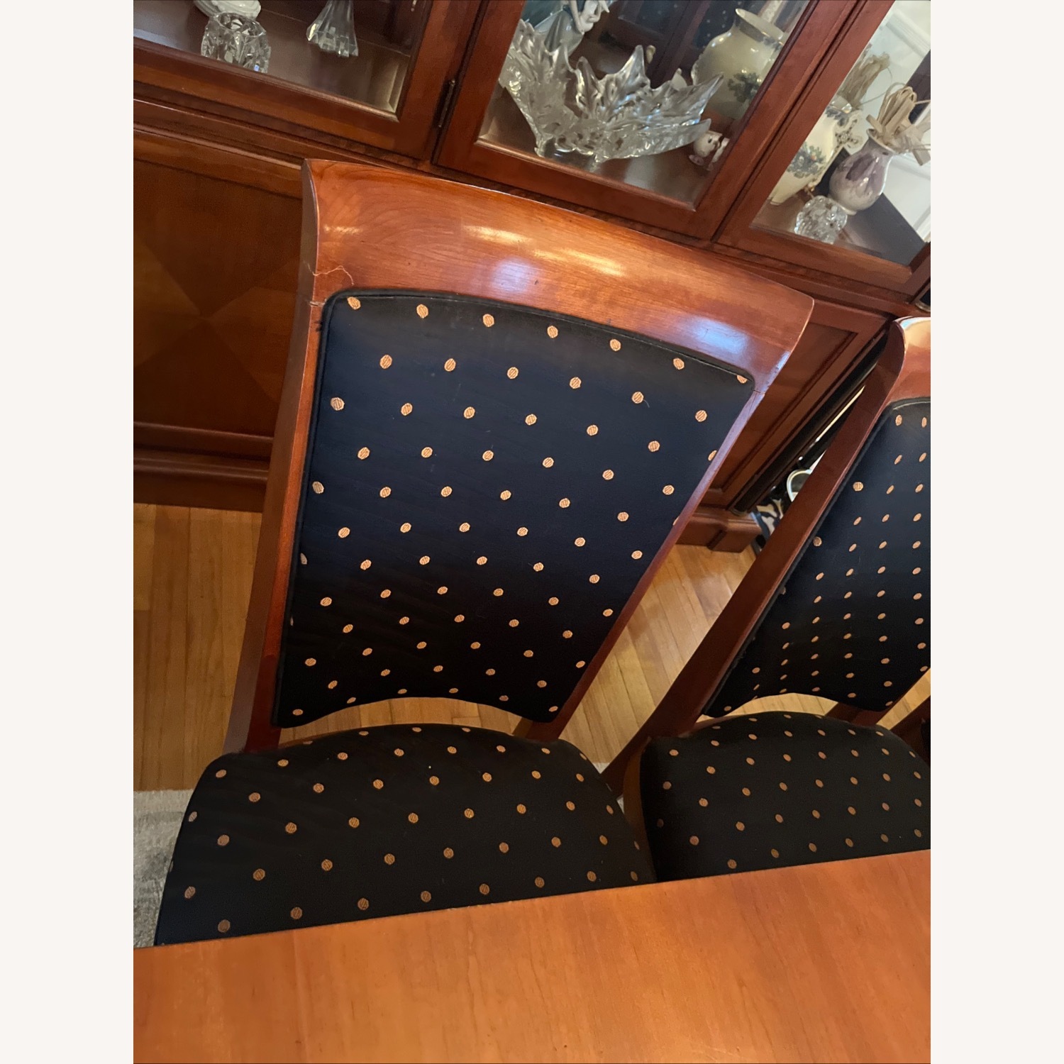 Ethan Allen Medallion Dark Brown Wood Dining Set - image-5