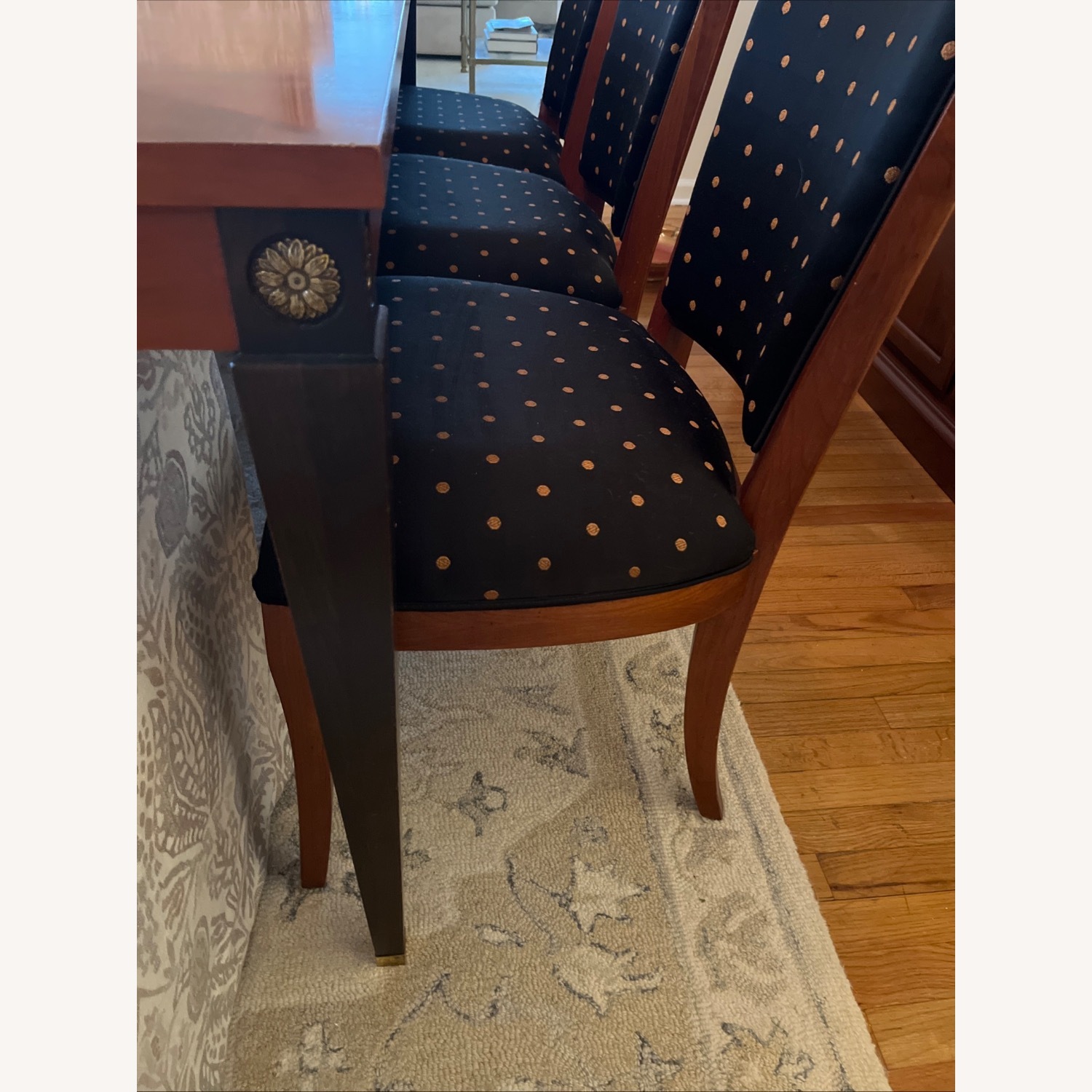 Ethan Allen Medallion Dark Brown Wood Dining Set - image-2