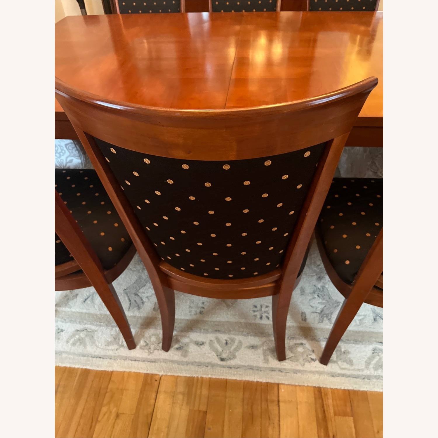 Ethan Allen Medallion Dark Brown Wood Dining Set - image-11