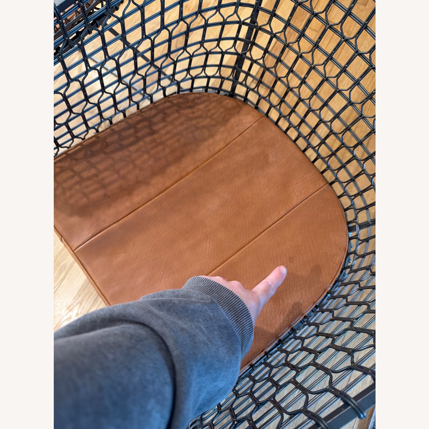 Crate & Barrel Tig Metal Barrel Dining Chairs - image-7