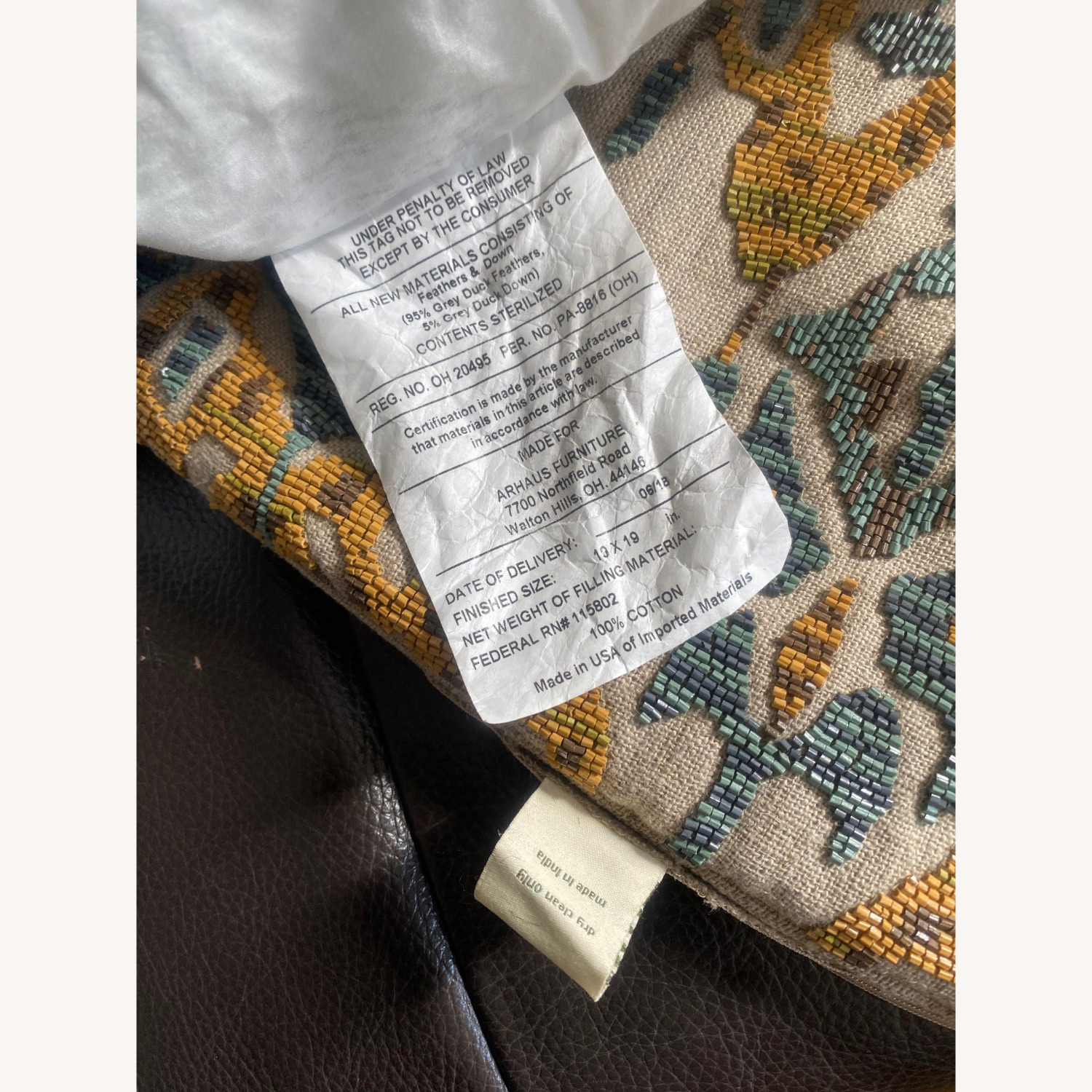 Arhaus Natural Linen Pillow - image-6