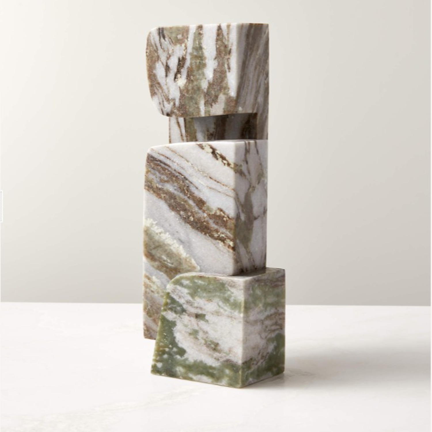 CB2 Ionic Beige Marble Sculpture - image-2