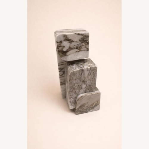 Used CB2 Ionic Beige Marble Sculpture for sale on AptDeco