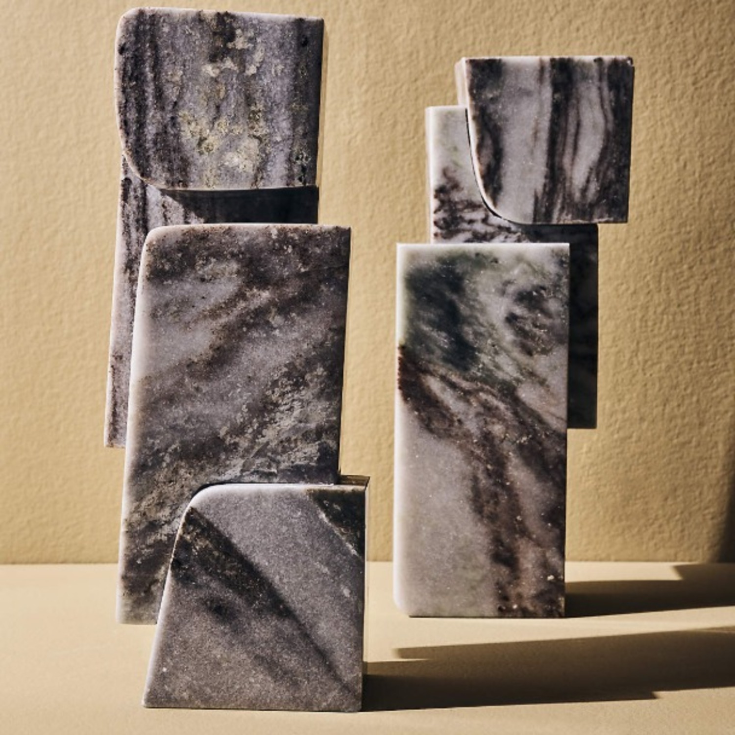 CB2 Ionic Beige Marble Sculpture - image-5