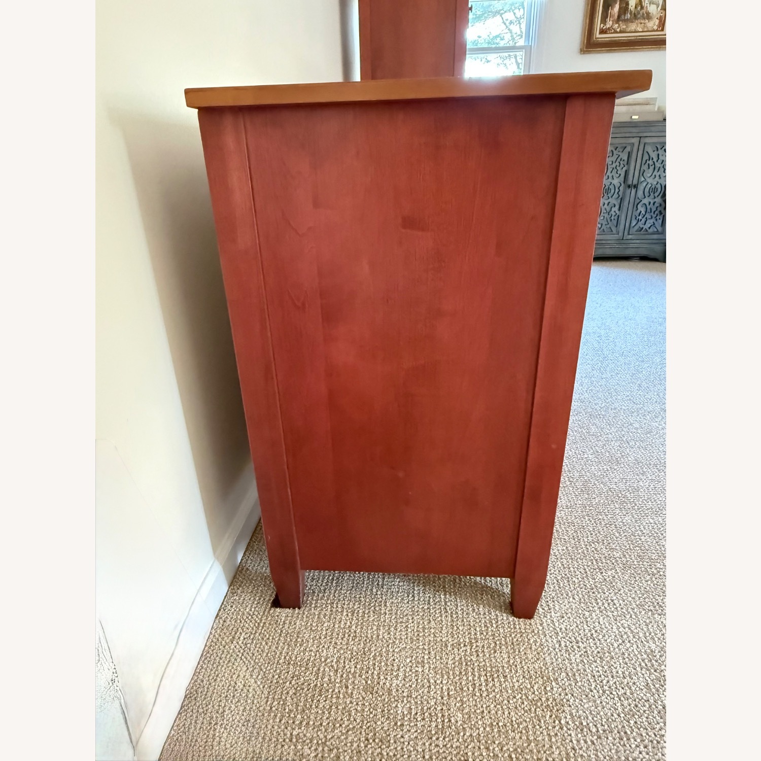 Ethan Allen Country Colors Red Wood Dresser - image-3