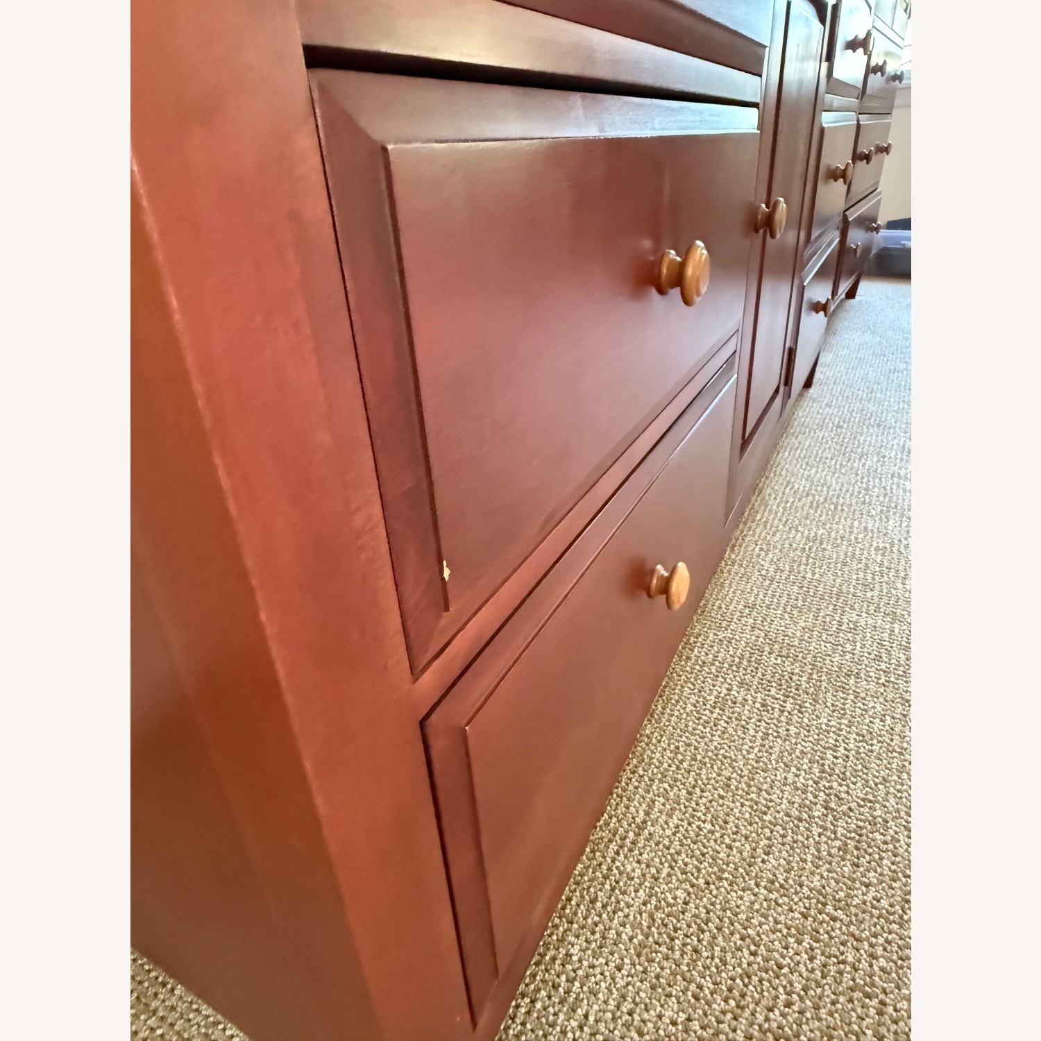 Ethan Allen Country Colors Red Wood Dresser - image-4