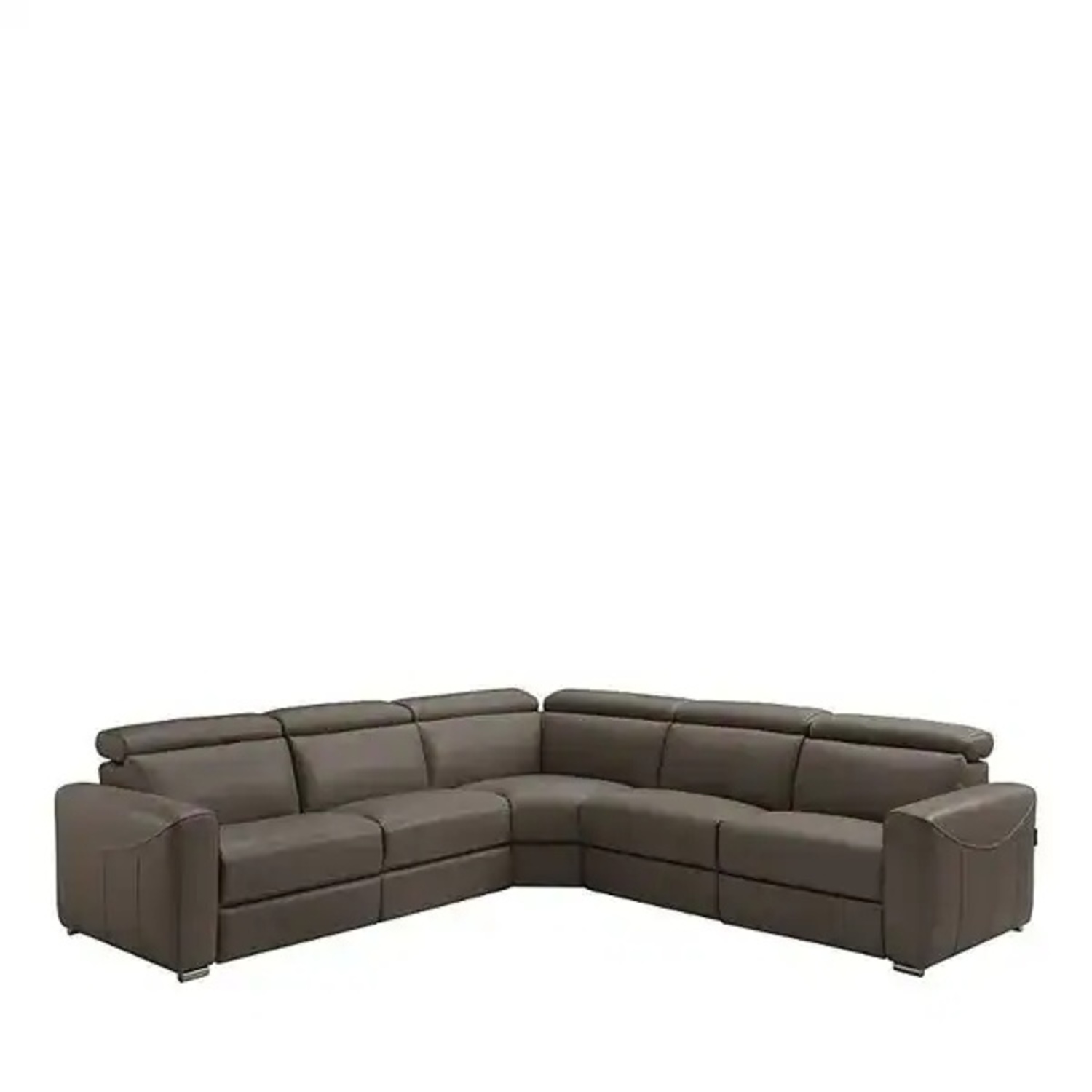 Chateau D'ax Dark Gray Leather 3+ Piece Sectional - image-4