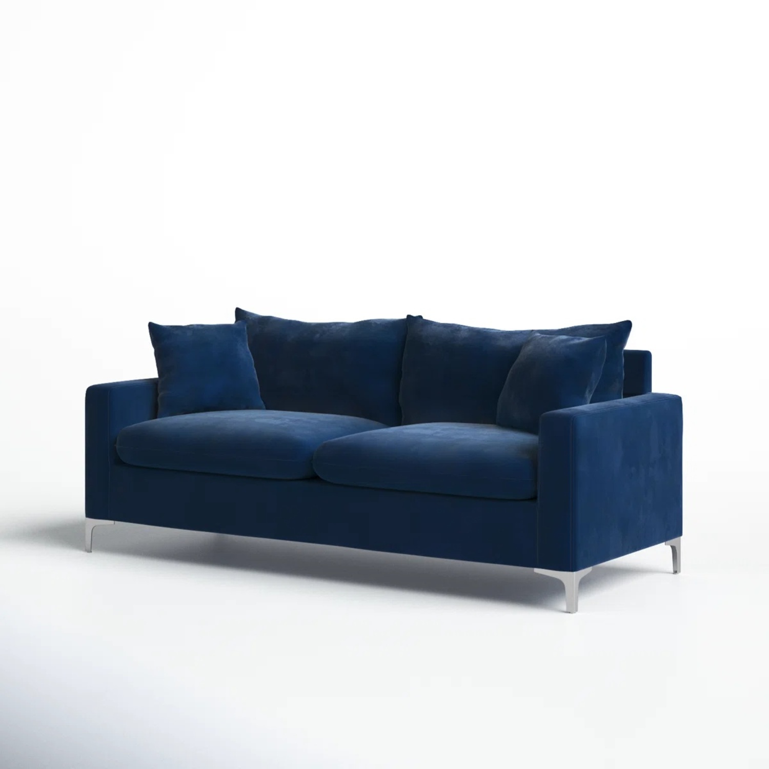 Wayfair Blue Velvet Loveseat - image-4