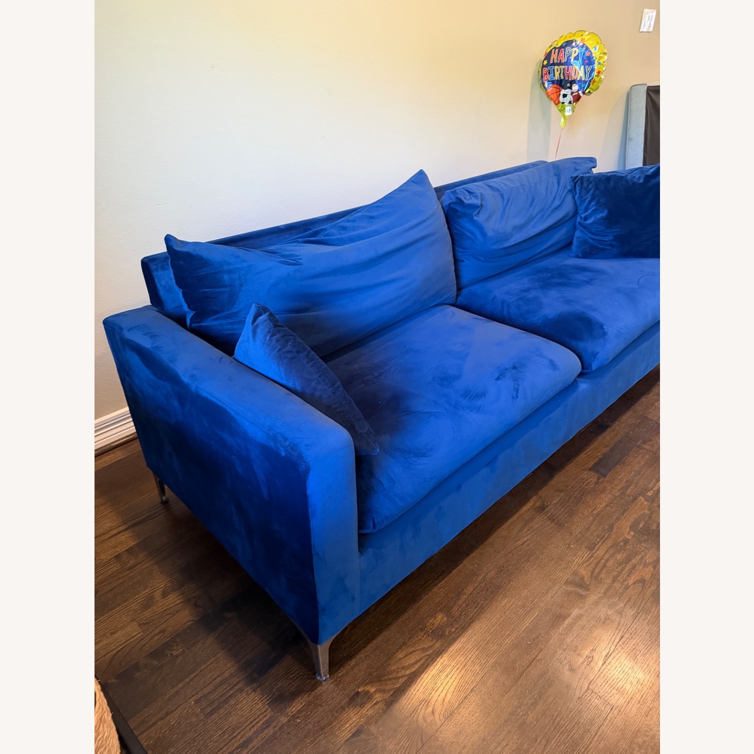 Wayfair Blue Velvet Loveseat - image-2