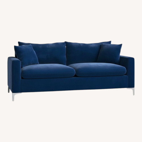 Used Wayfair Blue Velvet Loveseat for sale on AptDeco