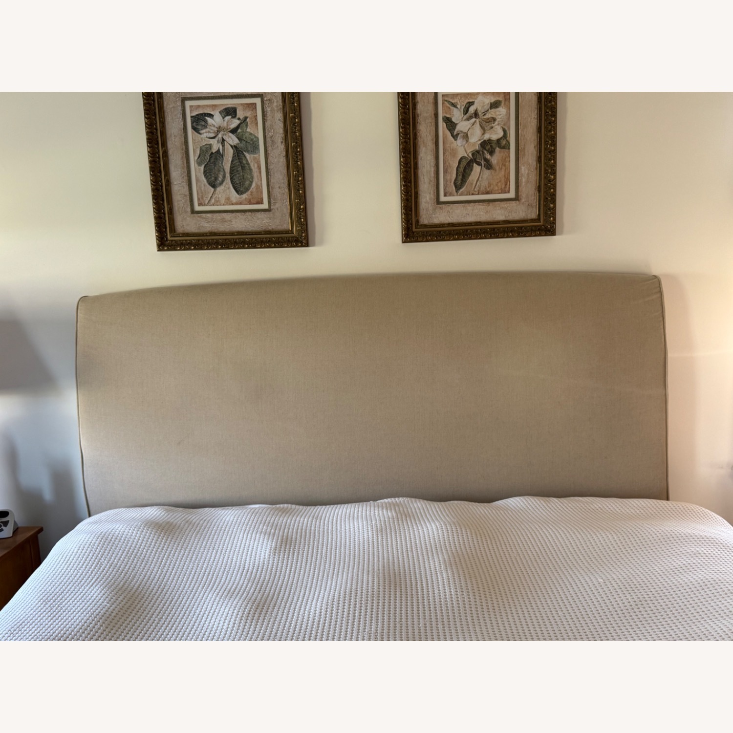 Pottery Barn Lewis Natural Fabric Headboard - image-3