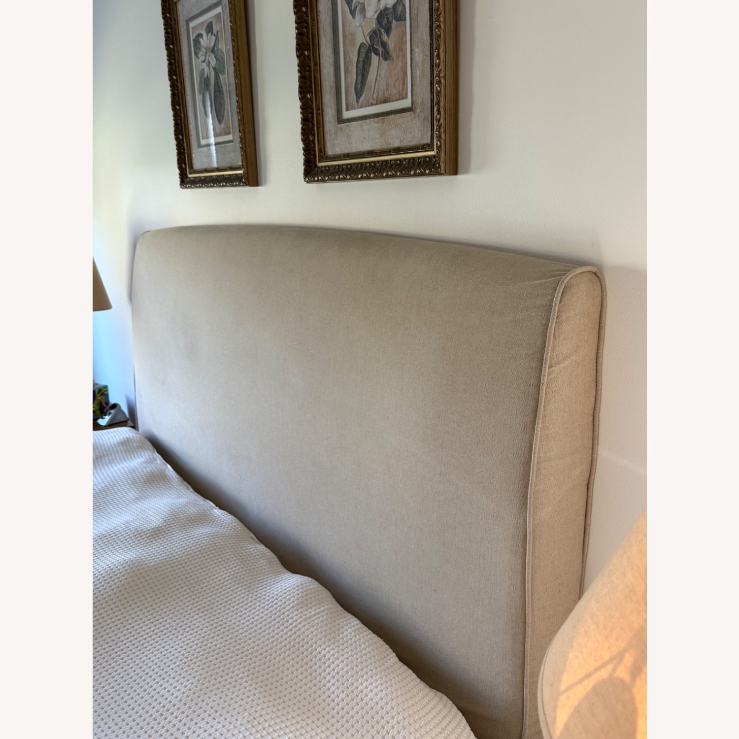 Pottery Barn Lewis Natural Fabric Headboard - image-1