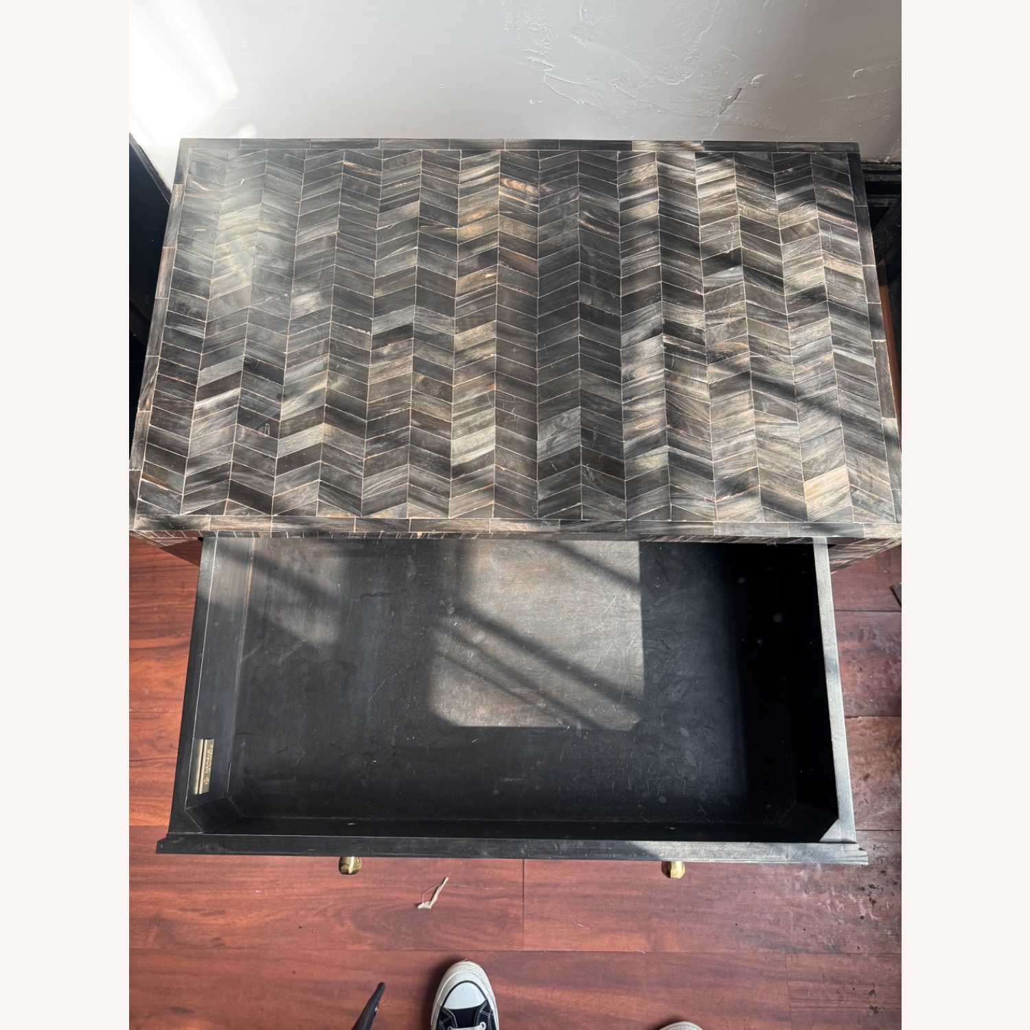 Made Goods Ragnor Nightstand in Black Natural Horn - image-4