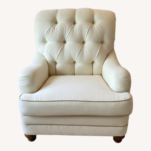 Used Ethan Allen White Fabric Accent Chairs for sale on AptDeco