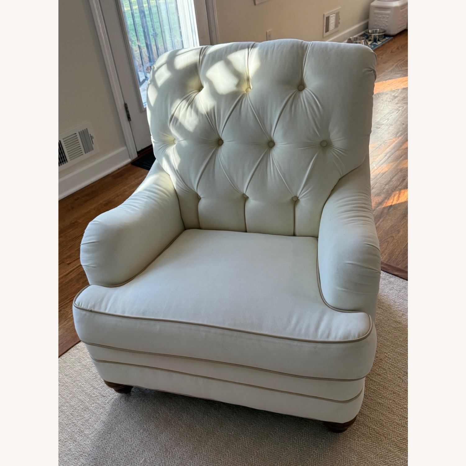 Ethan Allen White Fabric Accent Chairs - image-4