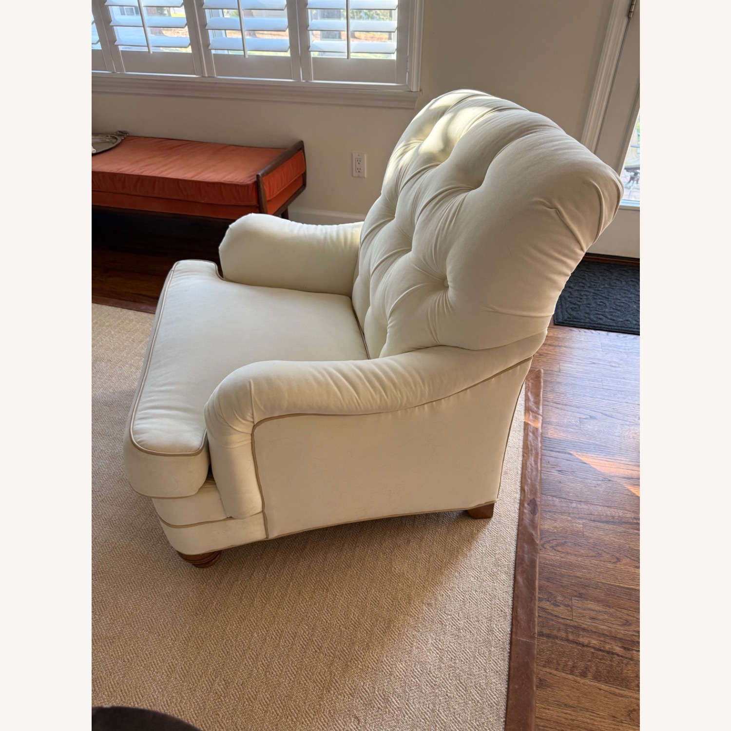Ethan Allen White Fabric Accent Chairs - image-2