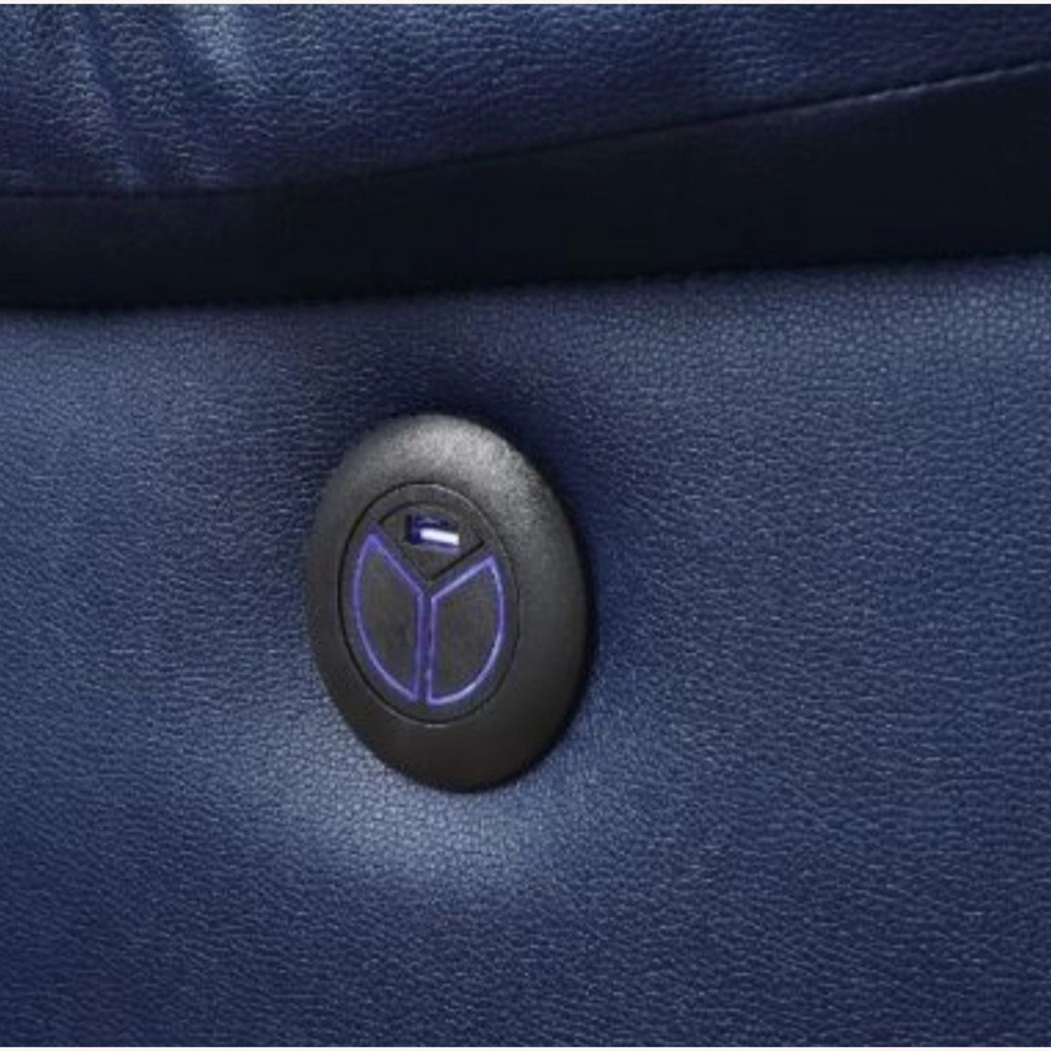 Alex Navy Blue Recliner Loveseat - image-4
