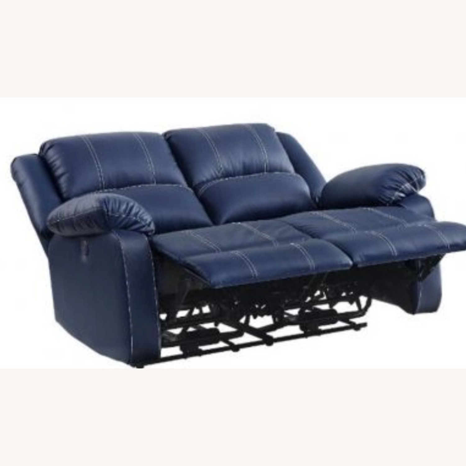 Alex Navy Blue Recliner Loveseat - image-5