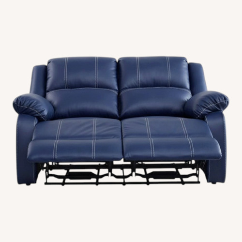 Used Alex Navy Blue Recliner Loveseat for sale on AptDeco