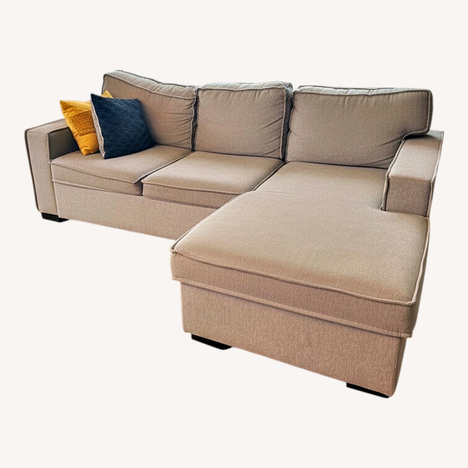 Bob's Discount Furniture Sectional into Sleeper With Storage - image-0