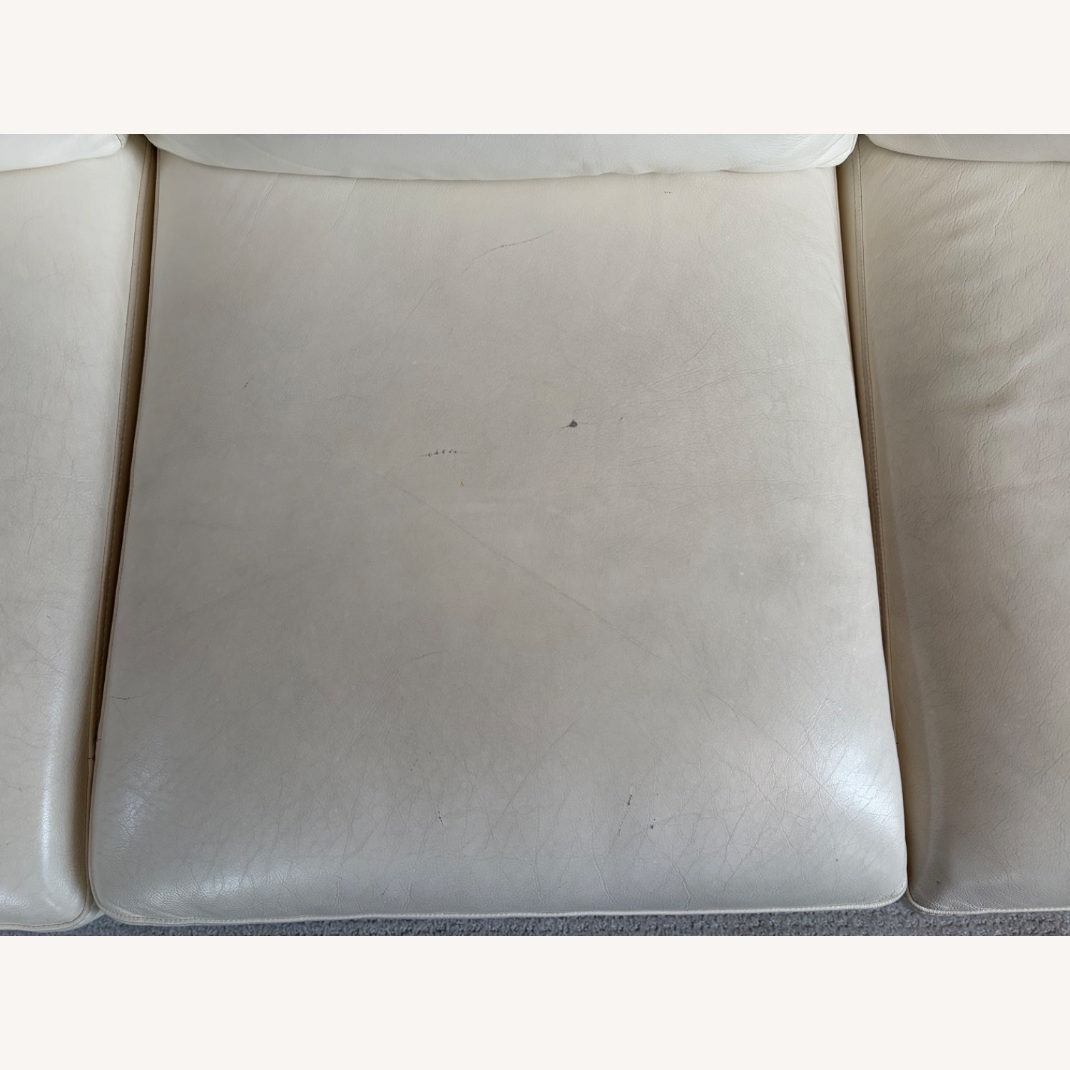 Elite Aero Leather White 3+ Seater Sofa - image-4
