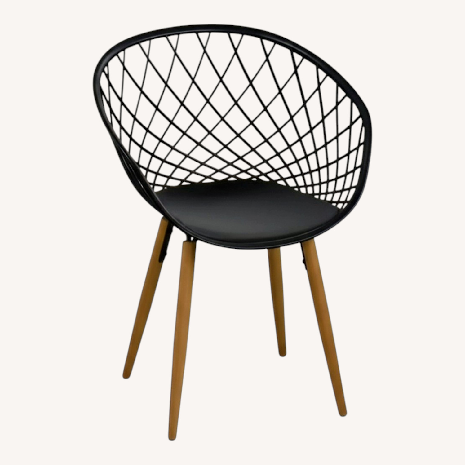 CB2 Sidera Black Wood Dining Chairs, Set of 2 - image-0