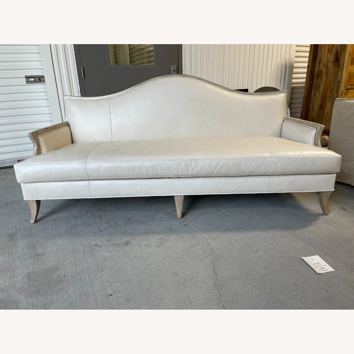 Light Gray Leather 3+ Seater Sofa - image-1