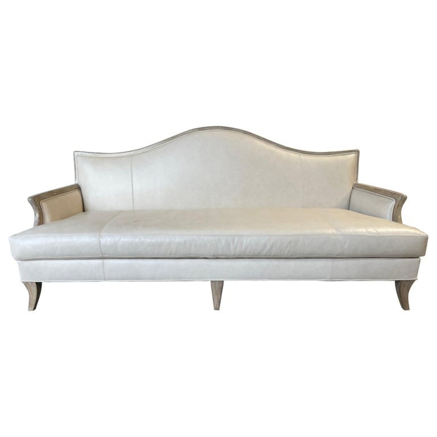 Light Gray Leather 3+ Seater Sofa - image-6