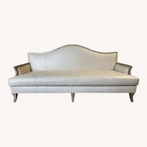 Used Light Gray Leather 3+ Seater Sofa for sale on AptDeco