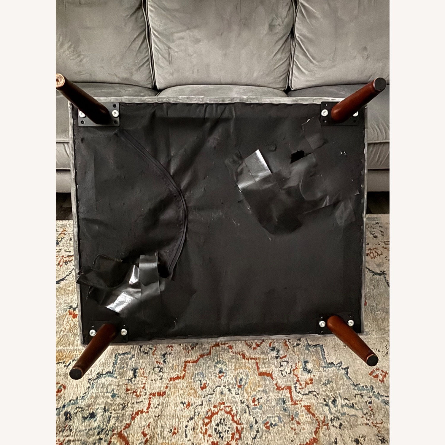 Dark Gray Microsuede 2 Piece Sectional - image-6