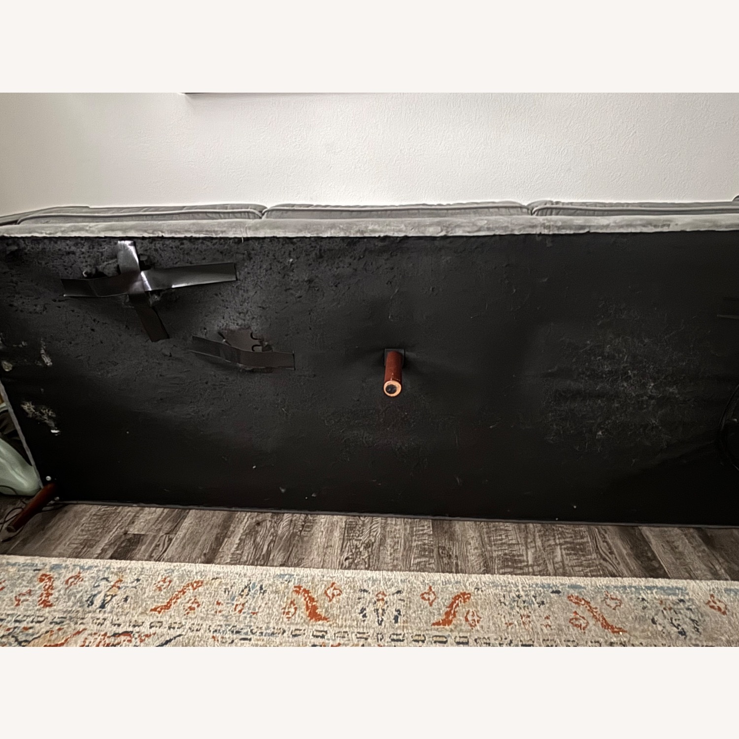 Dark Gray Microsuede 2 Piece Sectional - image-5