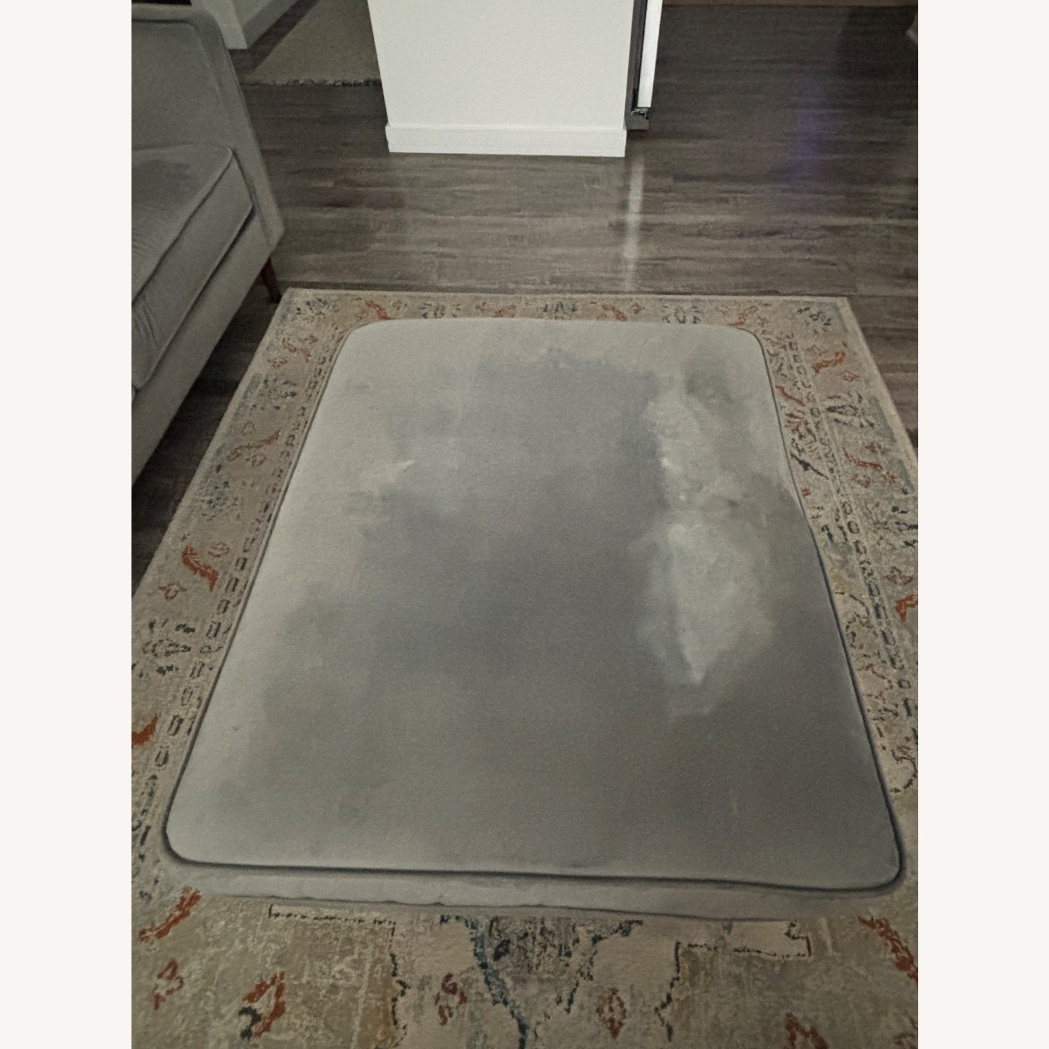 Dark Gray Microsuede 2 Piece Sectional - image-3