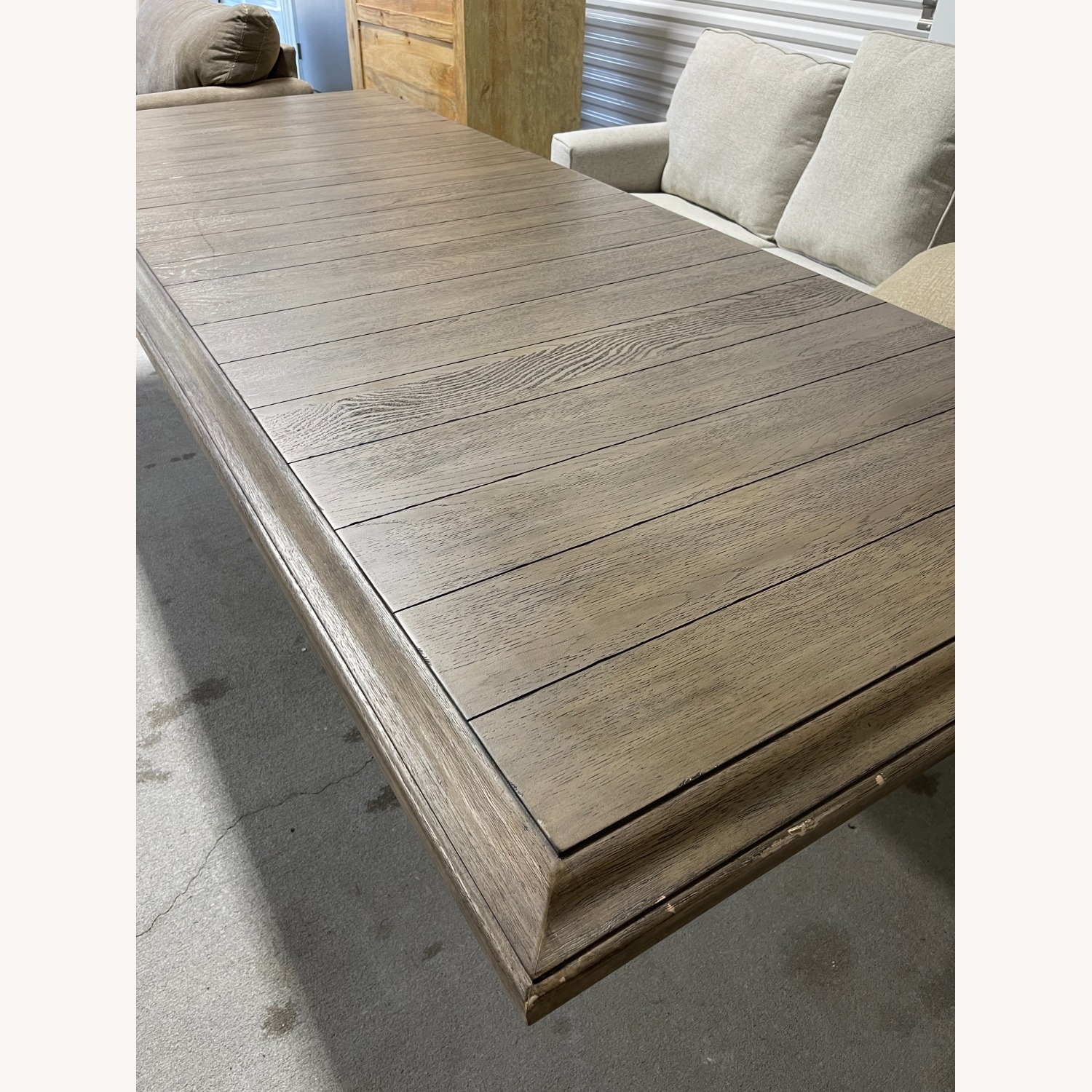 Dark Brown Wood Dining Table on Pedestals - image-4