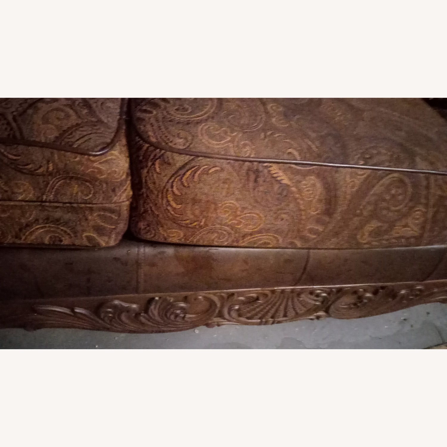 Dark Brown Fabric 3+ Seater Sofa - image-9