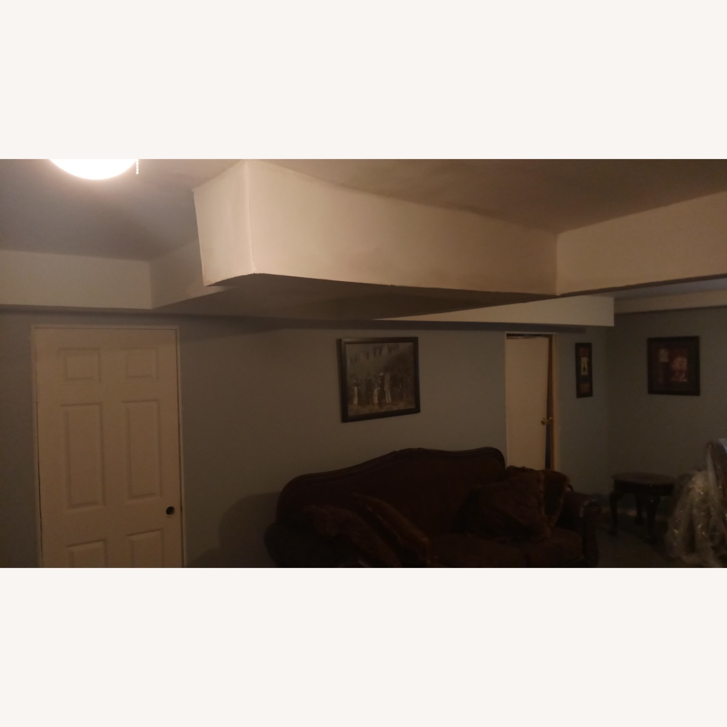 Dark Brown Fabric 3+ Seater Sofa - image-6