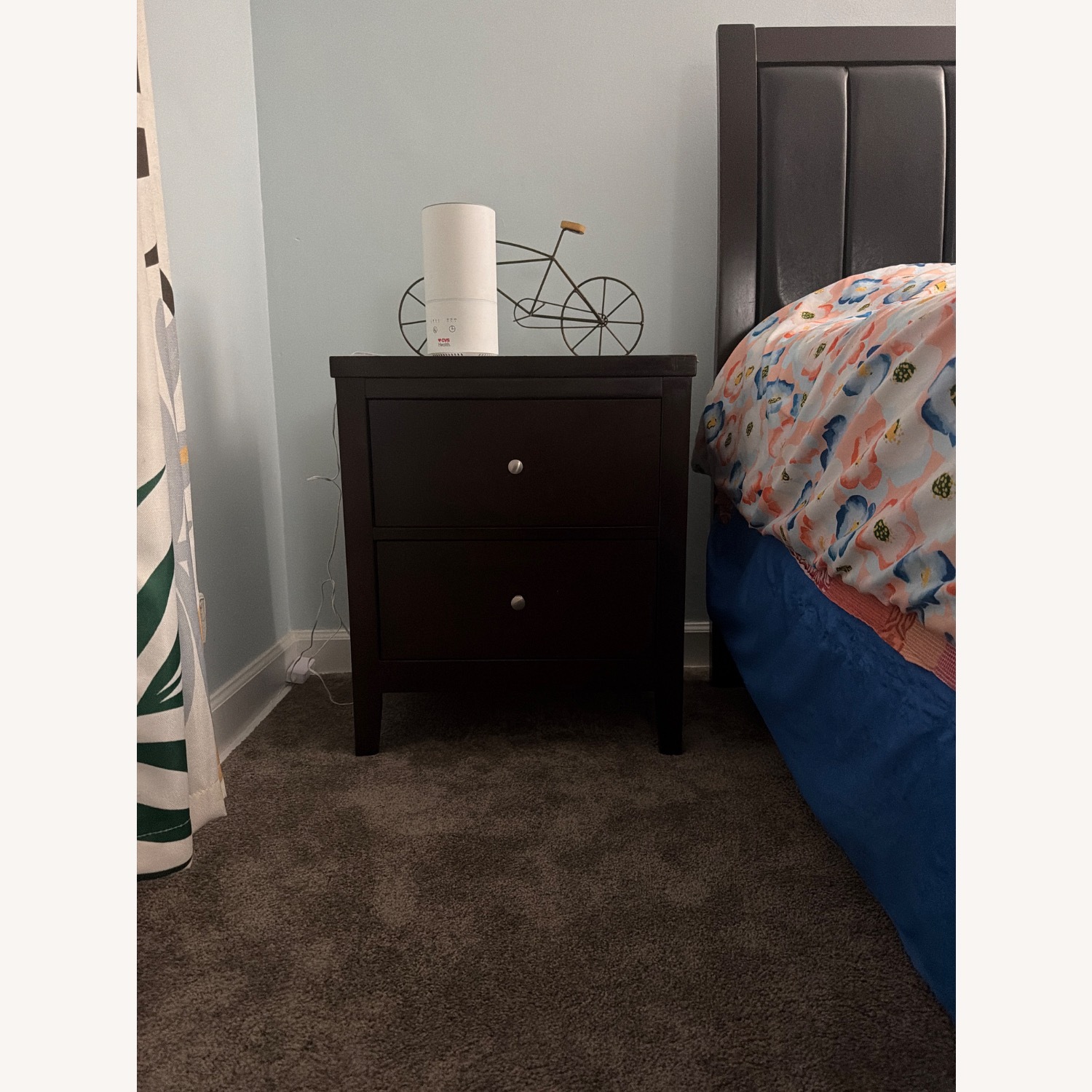 Carlton 2-drawer Wood Nightstand Cappuccino Set of 2 - image-1