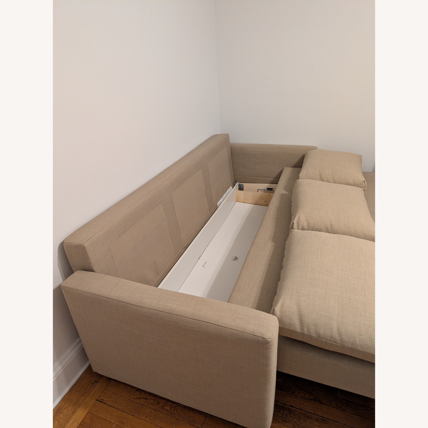 IKEA FRIHETEN Natural Fabric Sleeper Sofa - image-5