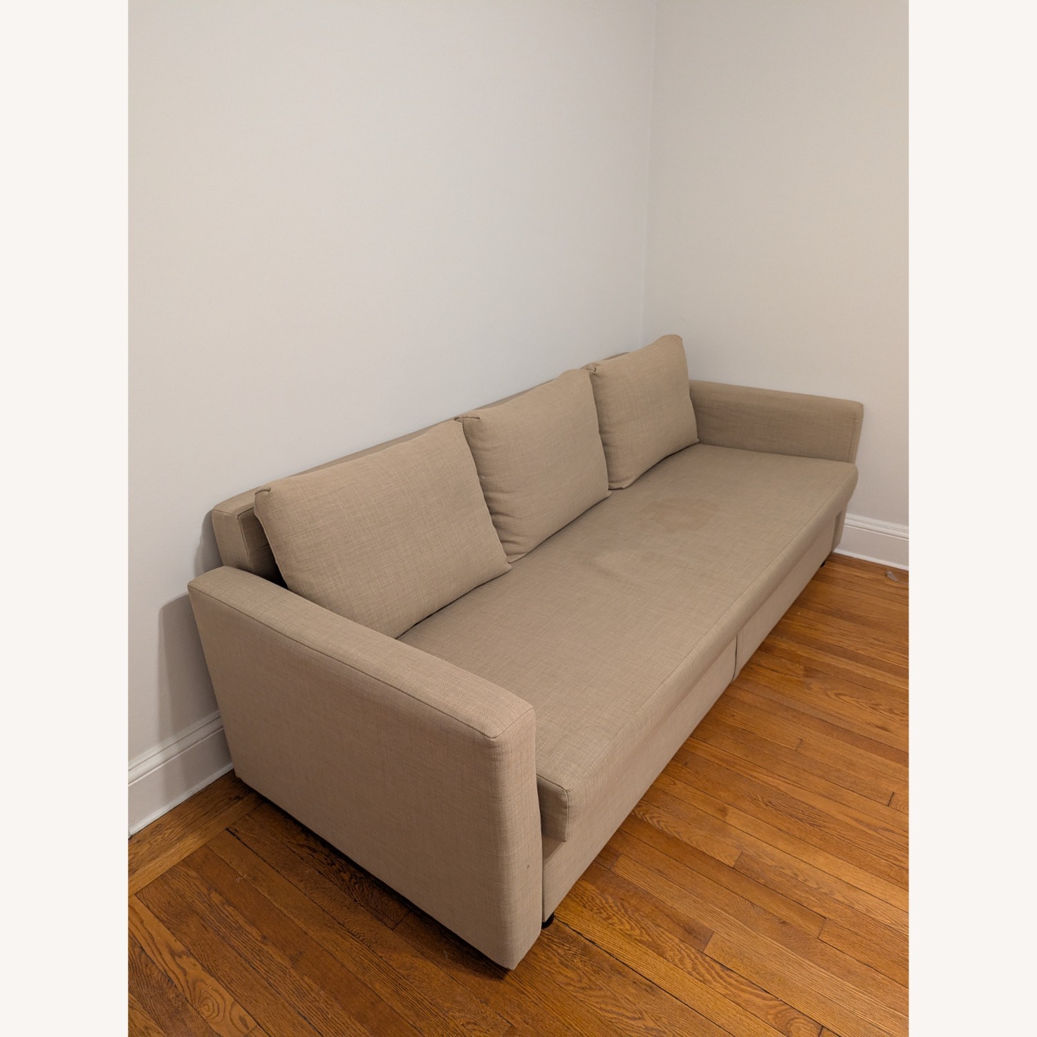 IKEA FRIHETEN Natural Fabric Sleeper Sofa - image-2