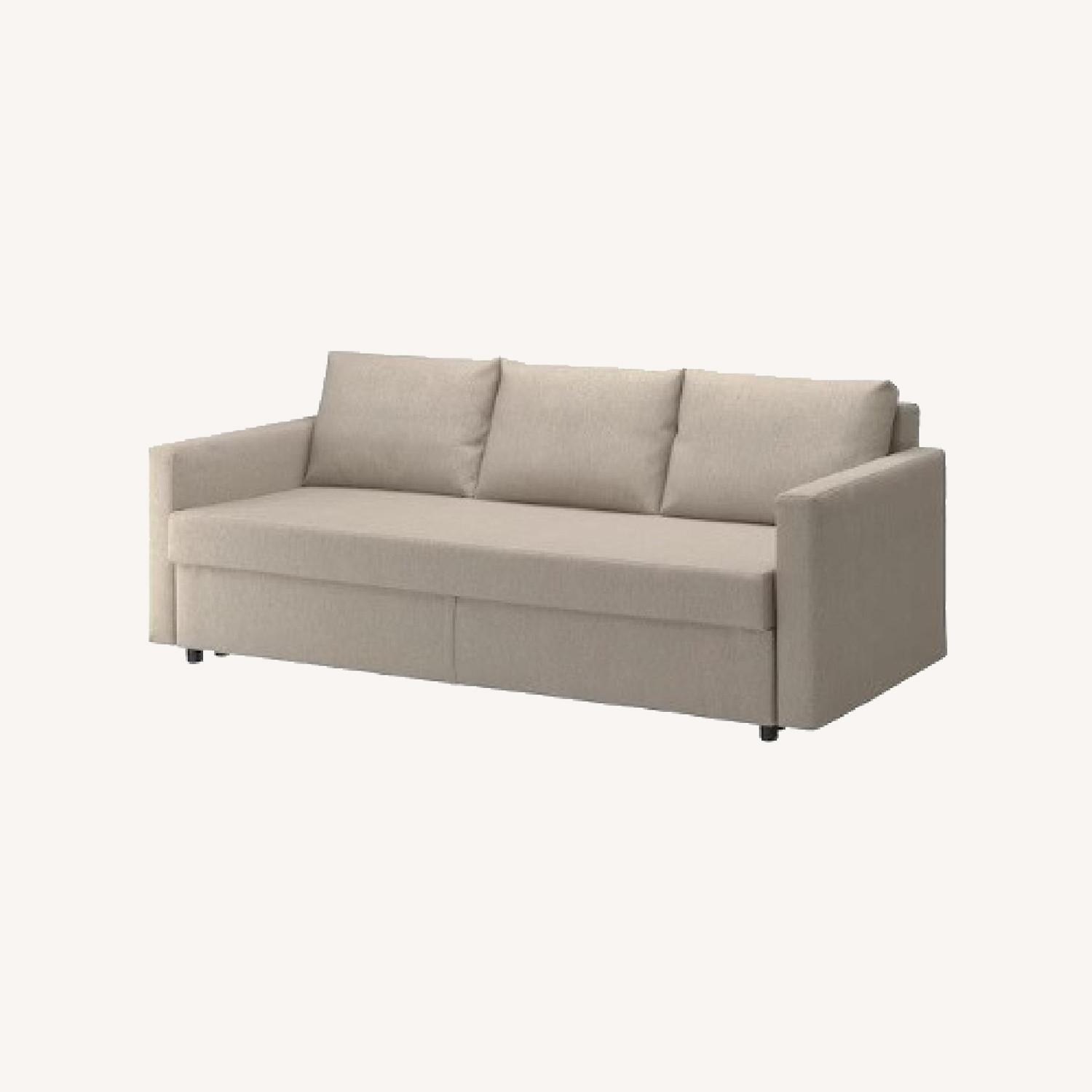 IKEA FRIHETEN Natural Fabric Sleeper Sofa - image-6