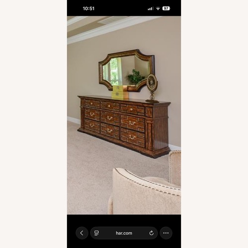 Used Marge Carson Dark Brown Wood Dresser for sale on AptDeco
