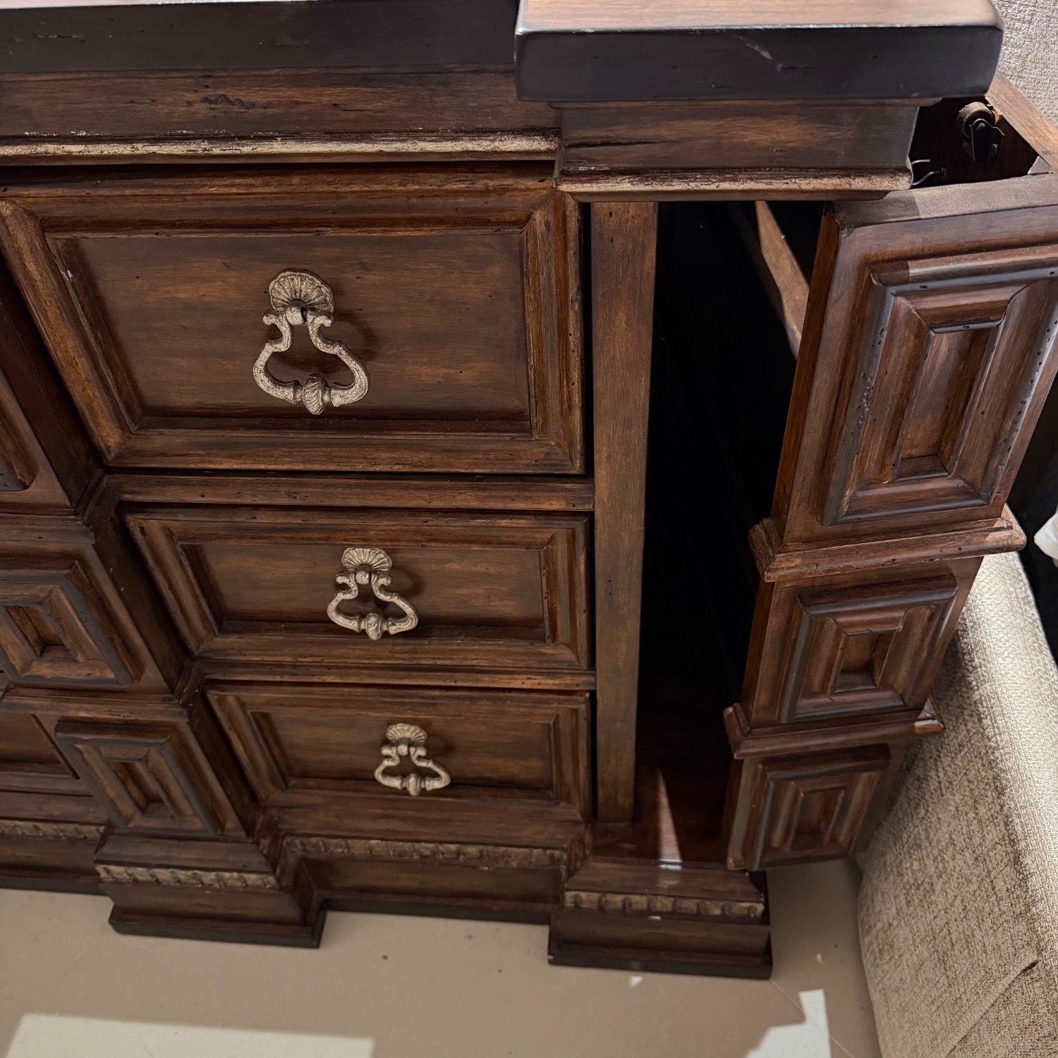 Marge Carson Dark Brown Wood Nightstands - image-6